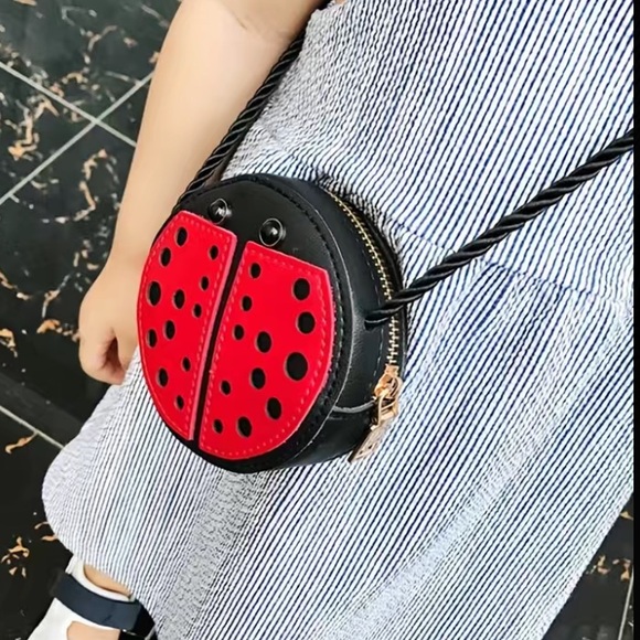Ladybug Faux Leather Crossbody Bag - Picture 2 of 6